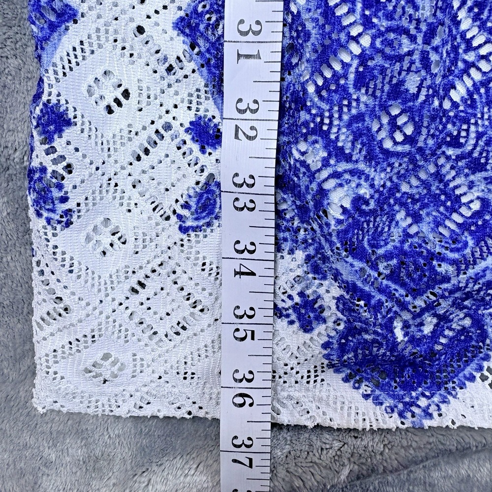 Lane Bryant Eyelet Halter Maxi Dress Womens White Blue 18 20 Y2K  Coquette NWT - Picture 12 of 14